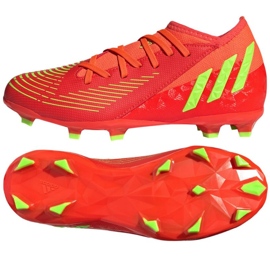 Adidas Predator Edge.3 Fg Jr GW0980 jalkapallokengät punainen appelsiinit ja punaiset