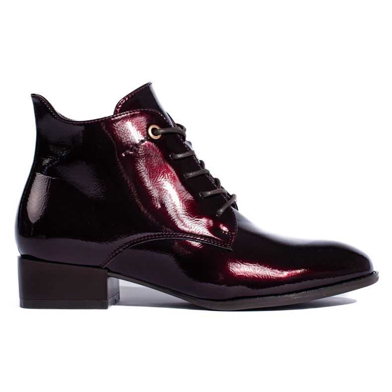 W. Potocki Lakatut naisten nauhasaappaat Potocki burgundy claret monivärinen