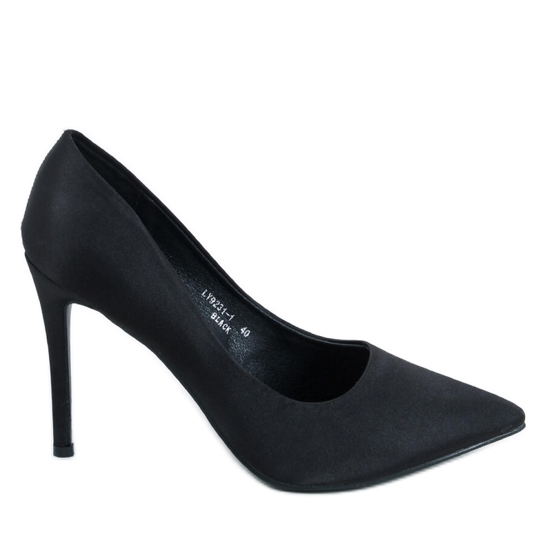 PA1 Naisten satiiniset korkokengät Talia Black musta