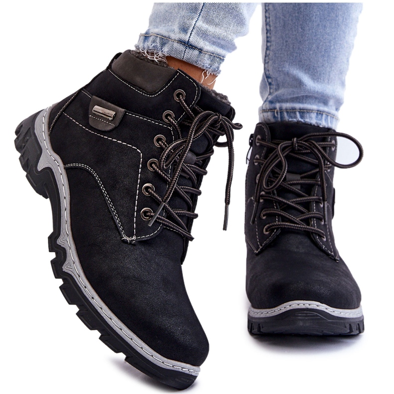 PA1 Naisten Trapper-saappaat Lämmin vetoketju Musta Jake