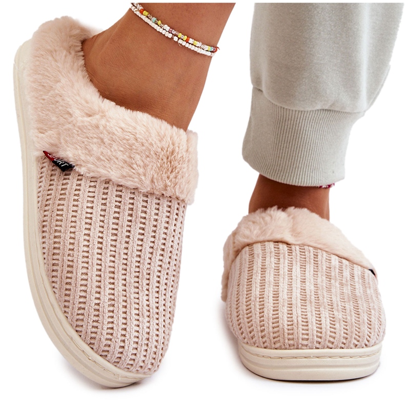 PA1 Naisten eristetty Slip-On tossut turkisella beige Leriss