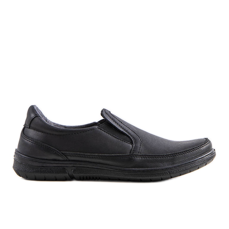 BM Lazarin miesten mustat slip-on kengät