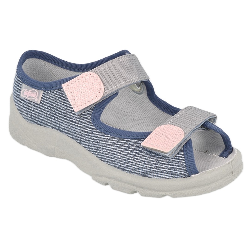 Befadon lasten sandaalit Velcro 969x167 Blue-Gray sininen