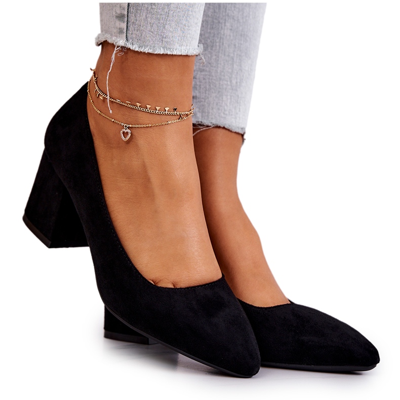 Suede pumput Sergio Leone PB411 musta