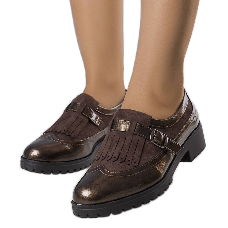 PA1 Eliersin ruskeat kiiltonahkaiset kengät