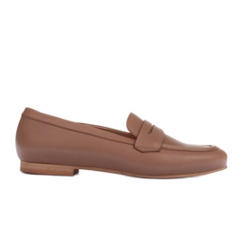 Marco Shoes Loaferit nahkakoristeella beige