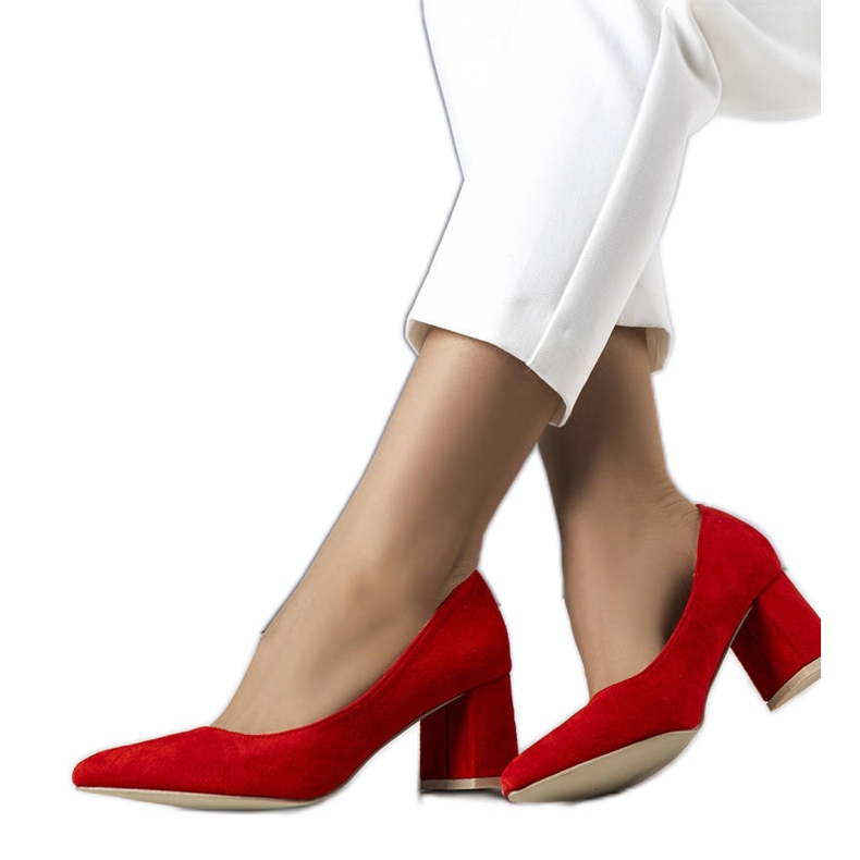 BM Sadillan punakorkoiset pumput punainen