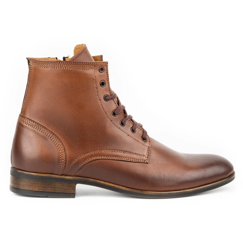 Olivier Miesten nahkaiset Chelsea-saappaat 287 Św ruskea