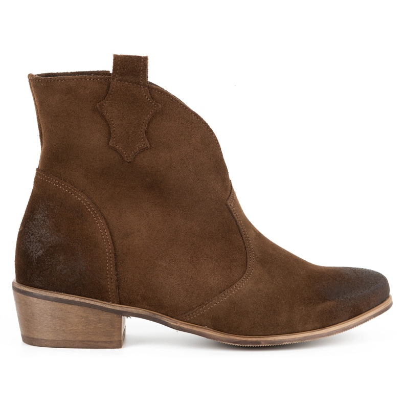 Exquisite Naisten nahkasaappaat 1137 ruskea