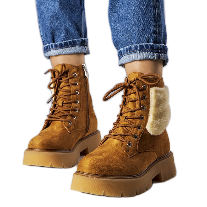 Bernarin ruskeat lämpöeristetyt turkissaappaat