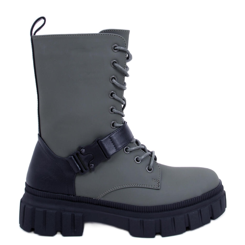 BM Kieran Green tasaiset nauhasaappaat vihreä