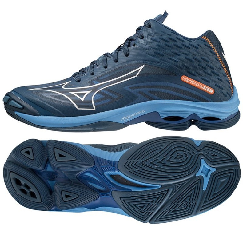 Kengät Mizuno Wave Lighting Z7 Mid M V1GA225021 laivastonsininen sininen
