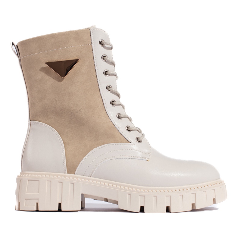 Naisten beigenväriset työsaappaat