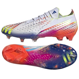 Adidas Predator Edge.1 L Fg M GW1022 jalkapallokengät valkoinen, sekoita väriä valkoinen