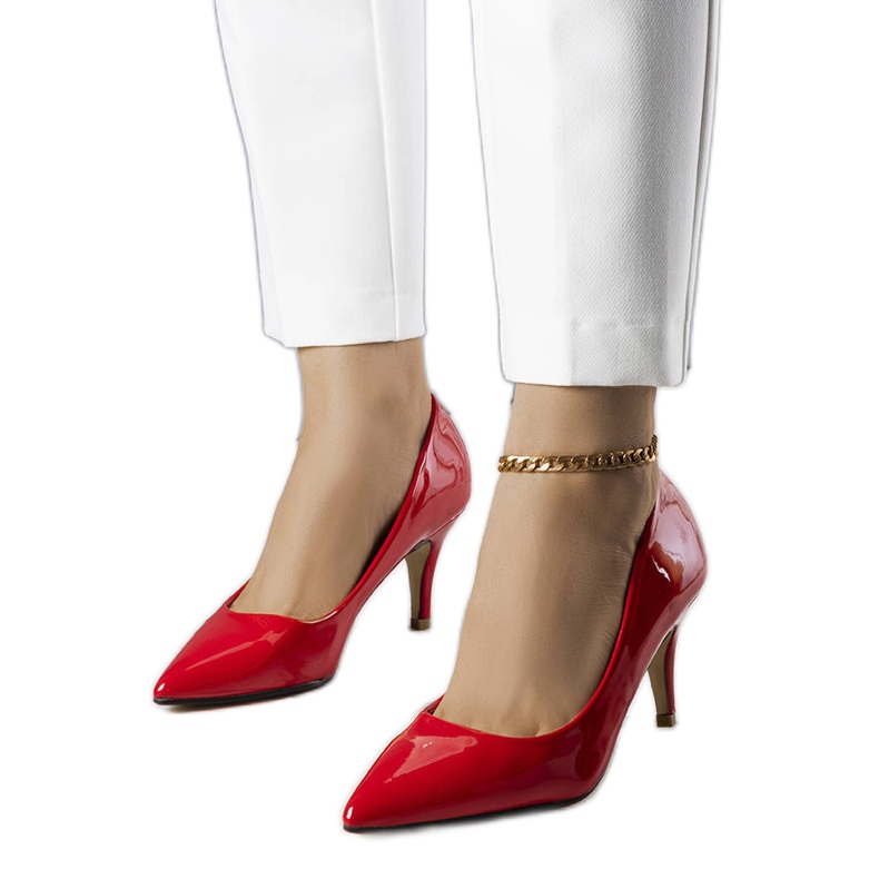 Hadleen punaiset lakatut korkokengät punainen