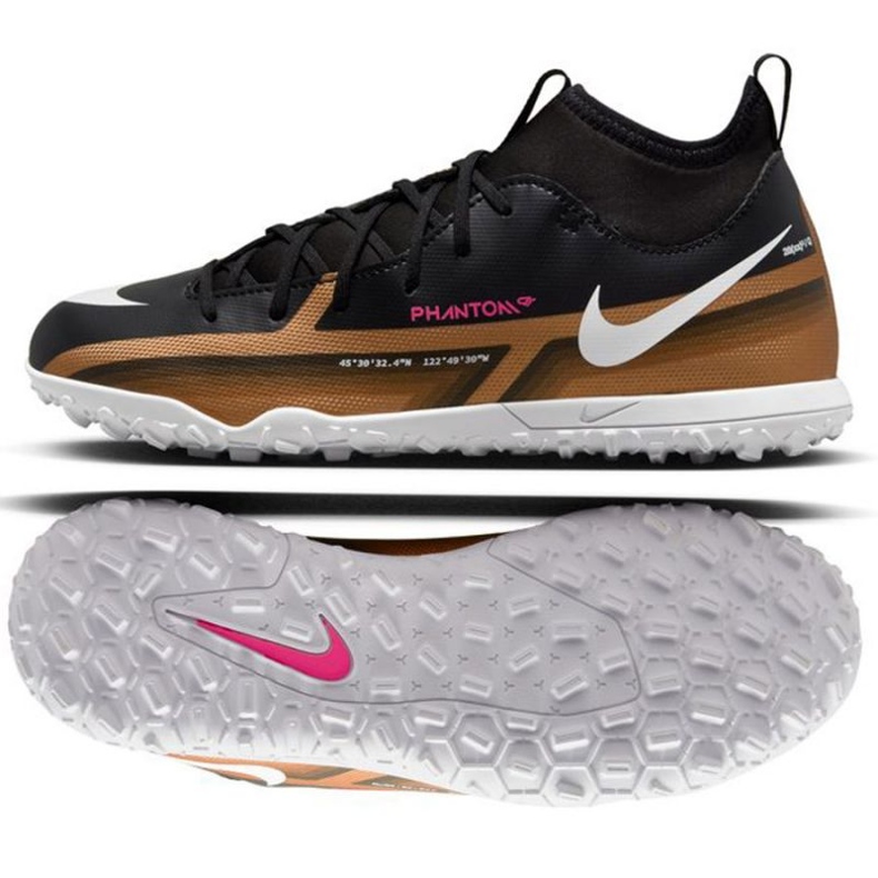 Nike Jr. Phantom GT2 Club Qatar Dynamic Fit Tf DR6063 810 -kengät musta musta