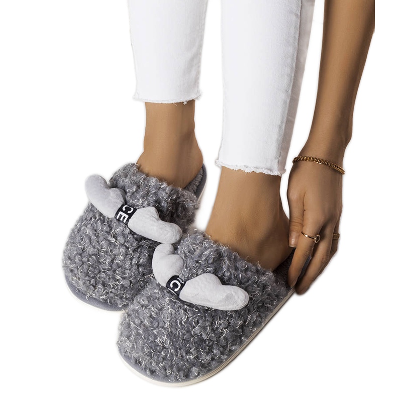 BM Rosnyn harmaat turkistossut