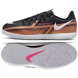 Nike Phantom GT2 Academy Qatar Ic Jr DR6059 810 jalkapallokengät ruskea, musta musta