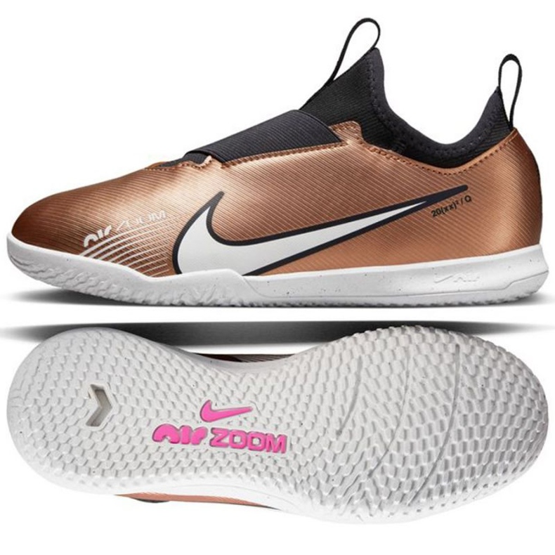 Nike Zoom Mercurial Vapor 15 Academy Qatar Ic Jr DR6049 810 jalkapallokengät ruskea kultainen