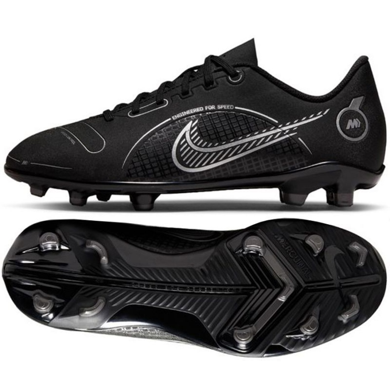 Nike Mercurial Vapor 14 Club FG/MG Jr. DJ2895 007 jalkapallokengät musta musta