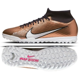 Nike Zoom Mercurial Superfly 9 Academy Qatar Tf M DR5948 810 jalkapallokengät kulta, ruskea kultainen