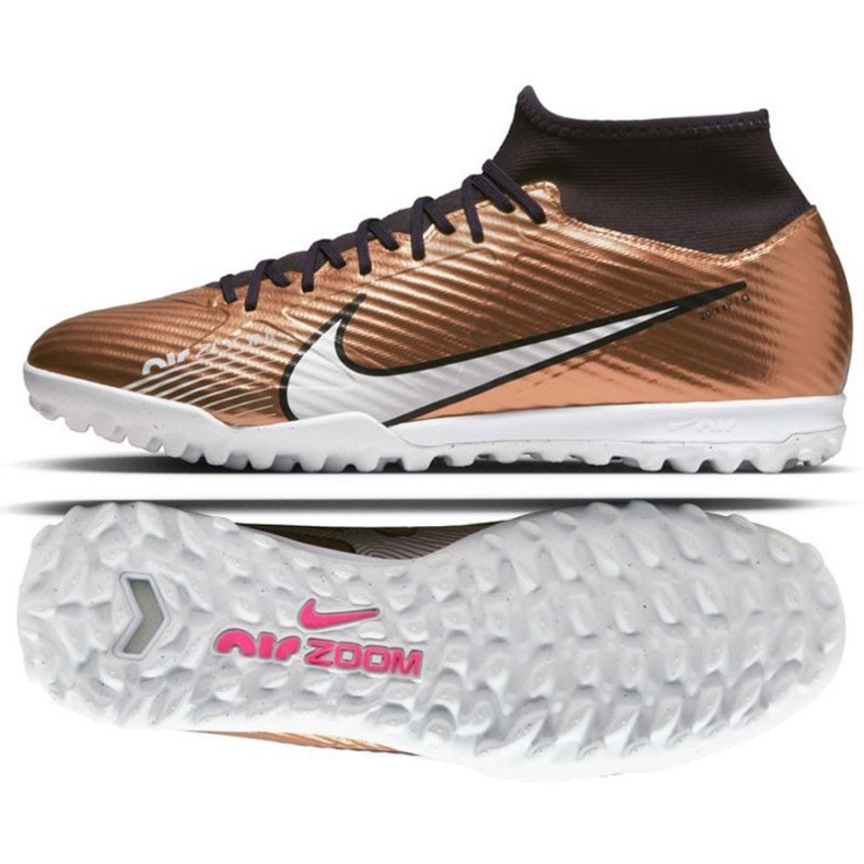 Nike Zoom Mercurial Superfly 9 Academy Qatar Tf M DR5948 810 jalkapallokengät kulta, pronssi kultainen