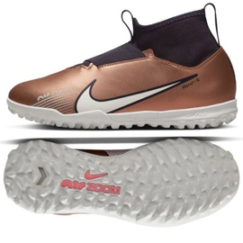 Nike Zoom Mercurial Superfly 9 Academy Qatar Tf Jr DR6053 810 jalkapallokengät kulta, ruskea kultainen