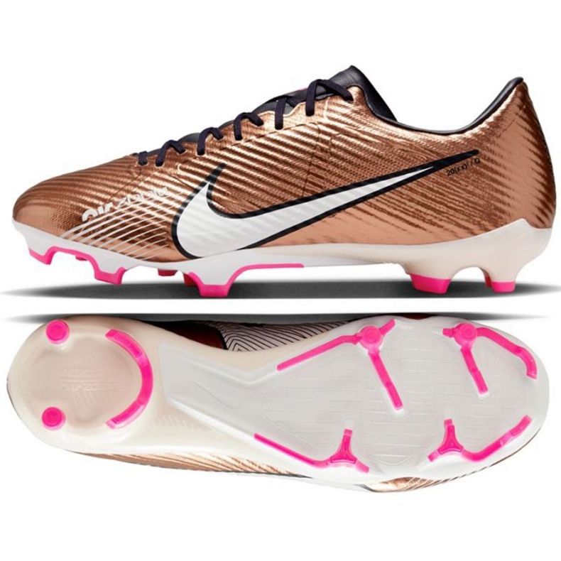 Jalkapallokengät Nike Zoom Mercurial Vapor 15 Academy Qatar FG/MG M DR5941 810 ruskea beigejä ja ruskeita