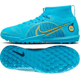 Nike Mercurial Superfly 8 Academy Tf Jr DJ2864 484 jalkapallokengät sininen sininen