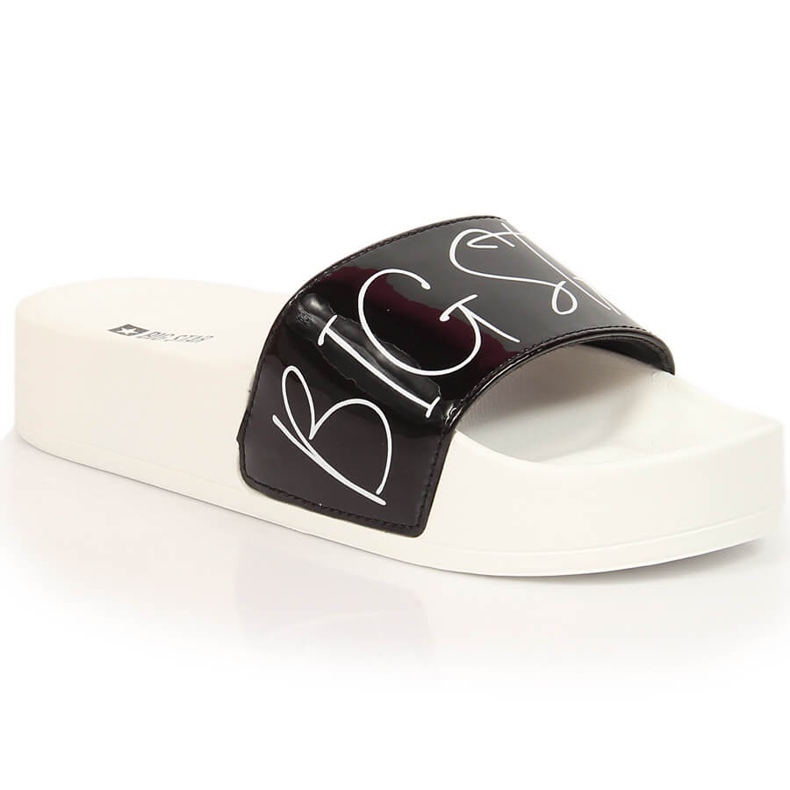 Naisten mustat lakatut tossut Big Star -alustalla JJ274A276