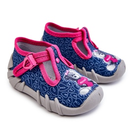 BEFADO S.A. Kengät Tossut Befado Bear 110P469 Navy-Pink tummansininen vaaleanpunainen