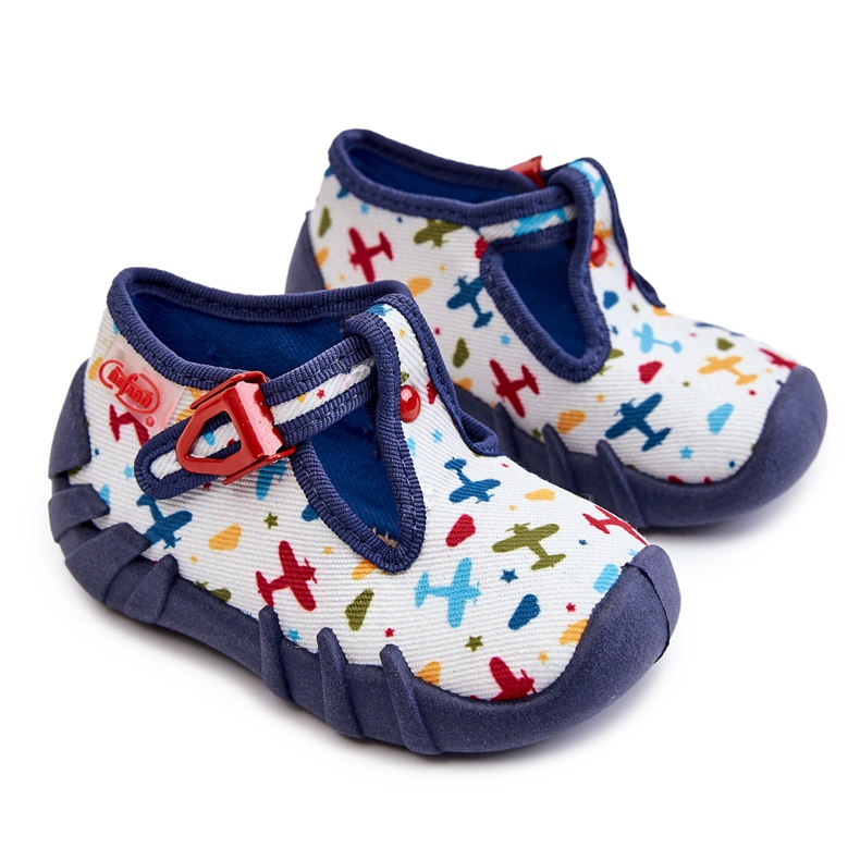 BEFADO S.A. Kengät Tossut Befado Planes 110P463 Valkoinen ja tummansininen laivastonsininen