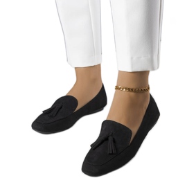 PA1 Cillian mustat eko-mokkanahkaballerinat