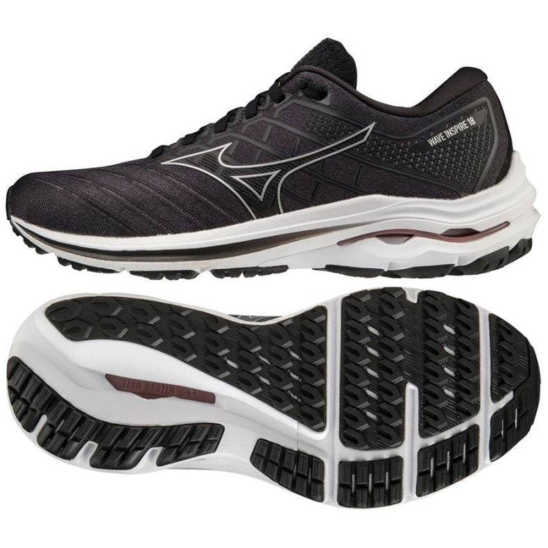 Mizuno Wave Inspire 18 W J1GD224404 juoksukengät musta