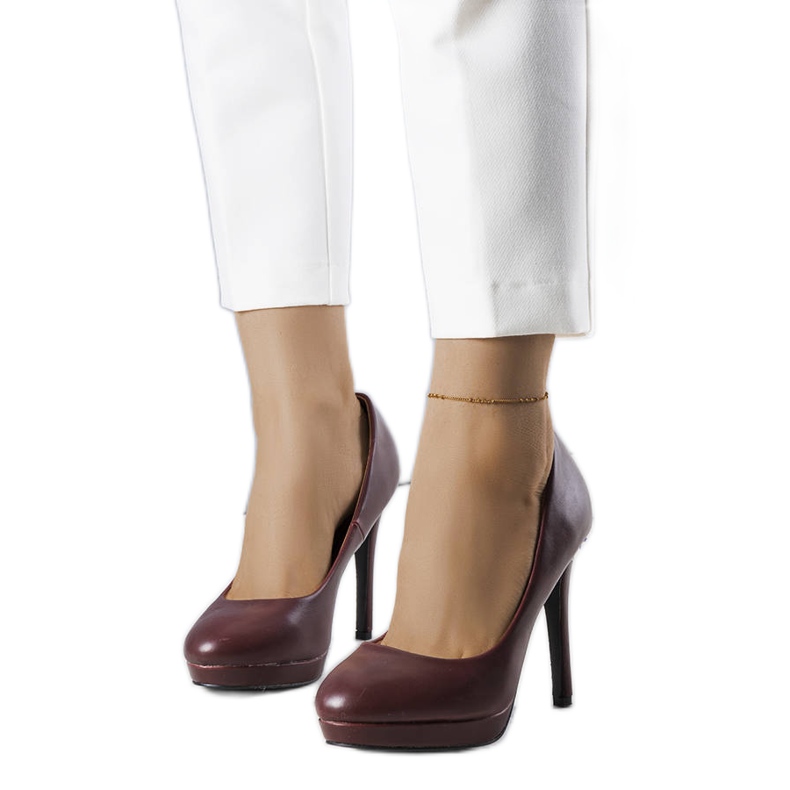 PA1 Santinon viininpunaiset korkokengät punainen