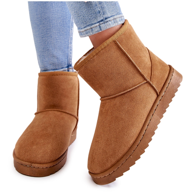 FR1 Naisten lämpimät lumisaappaat Vaaleanruskeat Virgina