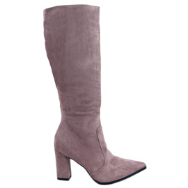 PA1 Farrah Khaki mokkakorkoiset saappaat beige harmaa