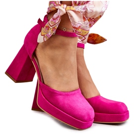 PS2 Fuchsia Diame Suede Chunky Heels alustapumput vaaleanpunainen PS2 Fuchsia Diame Suede Chunky Heels alustapumput vaaleanpunainen