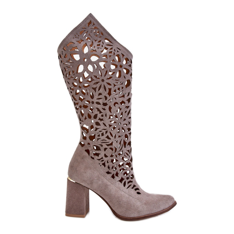 Lewski Shoes Suede harjakattoiset saappaat Leski-kengät 3234 Cappuccino monivärinen