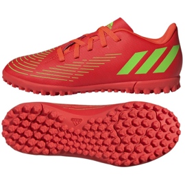 Adidas Predator Edge.4 Tf Jr GV8495 jalkapallokengät punainen appelsiinit ja punaiset