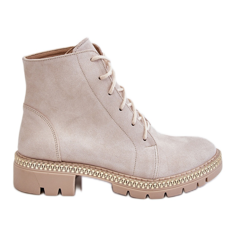 Lewski Shoes Flat Boots Leski-kengät 3285 Vaalea beige