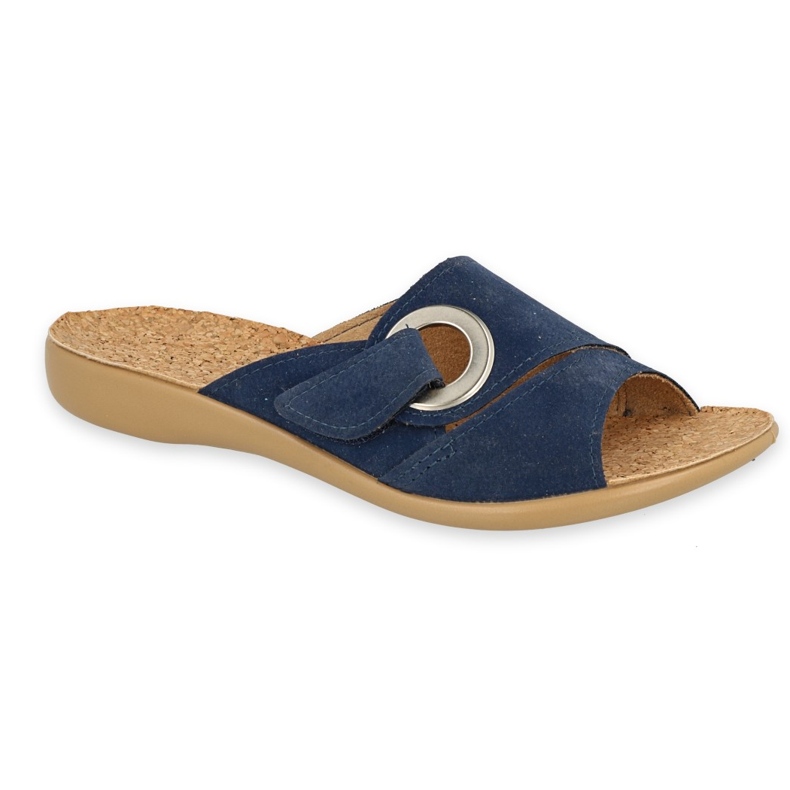 Befado Naisten tossut Cork Insert 265D025 Navy Blue sininen