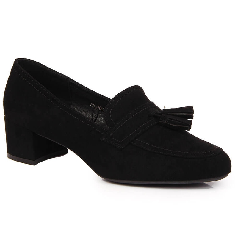 Naisten brogues mustaa mokkanahkaa Sergio Leonelta