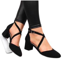 Sergio Leonen naisten mustat sandaalit