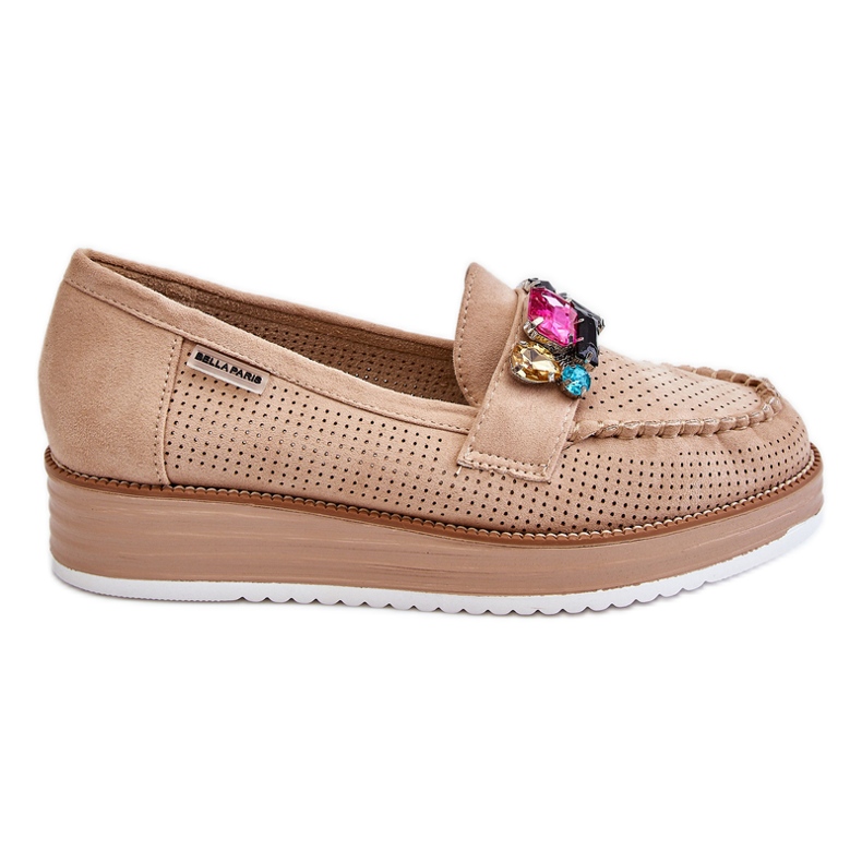 PM1 Naisten koristeelliset loaferit beige Adelyn