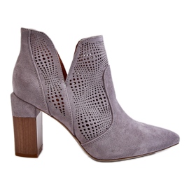 PM1 Harjakatkoiset mokkanahkakorkokengät Harmaa Leanna