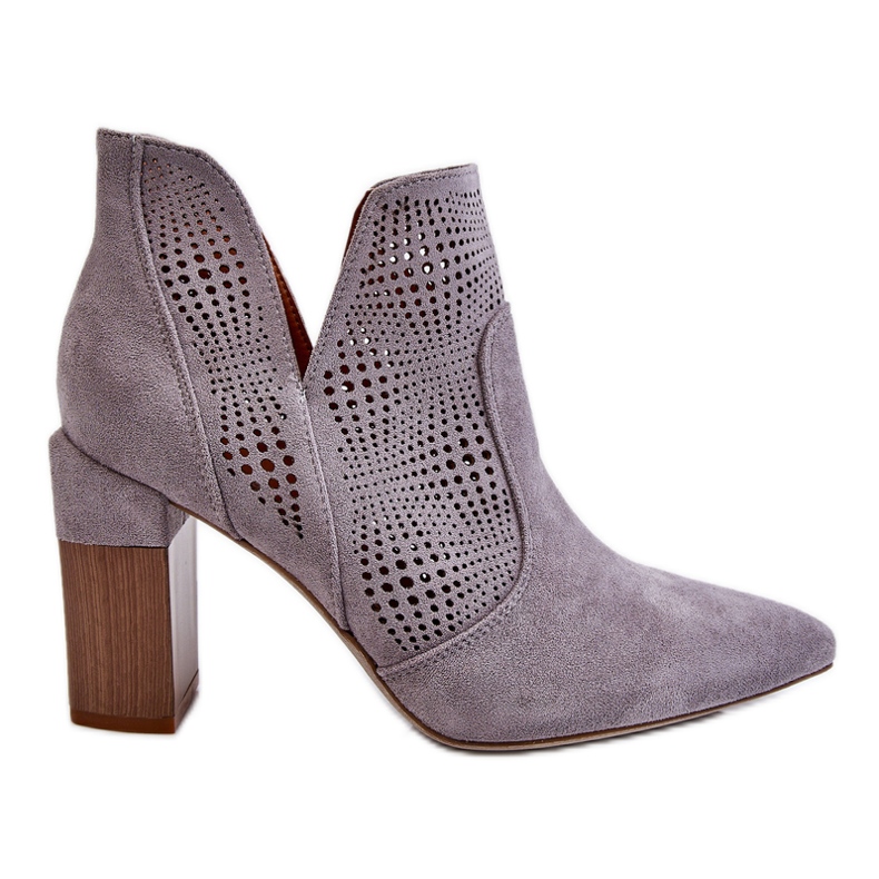 PM1 Harjakatkoiset mokkanahkakorkokengät Harmaa Leanna