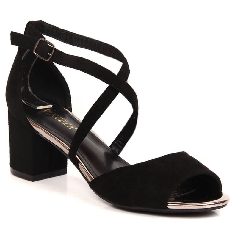 Vinceza Suede Heel Sandaalit W JAN174 musta
