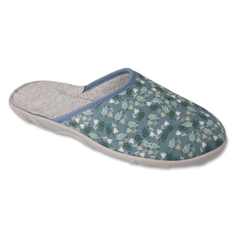 Befado naisten harmaat tossut värikkäillä lehdillä 235D190