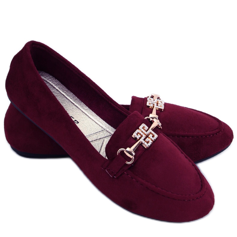Naisten loafers Chloe Wine punainen